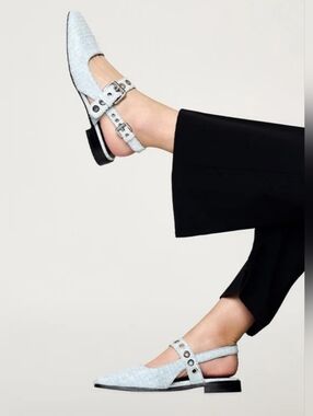 NIB Rag & Bone Moto Astra Slingback Shoes. Sizes 7, 7.5